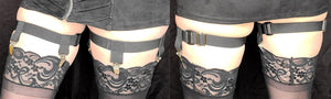 3 Clip Garters with 1 Leg Strap
