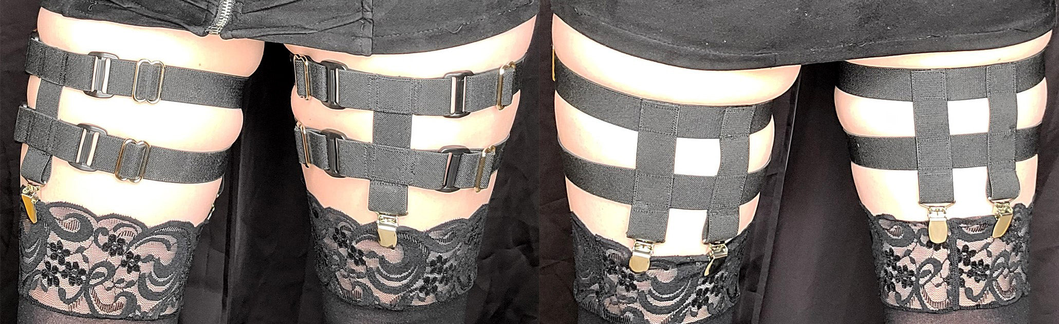 T-Front Garters with II-Back and 2 Leg Straps