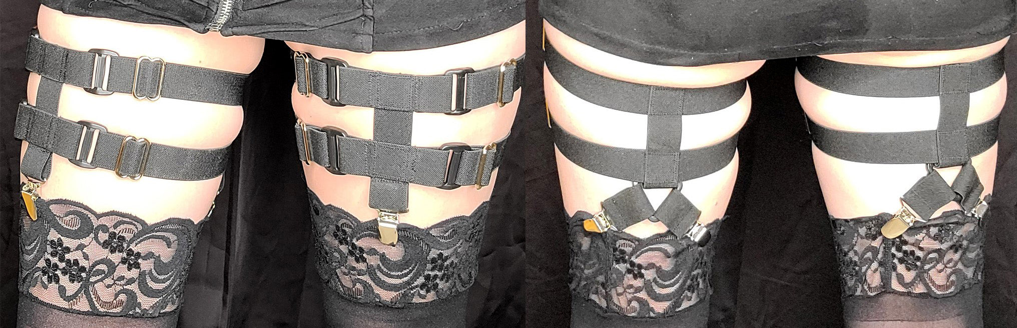 T-Front Garters with Y-Back and 2 Leg Straps