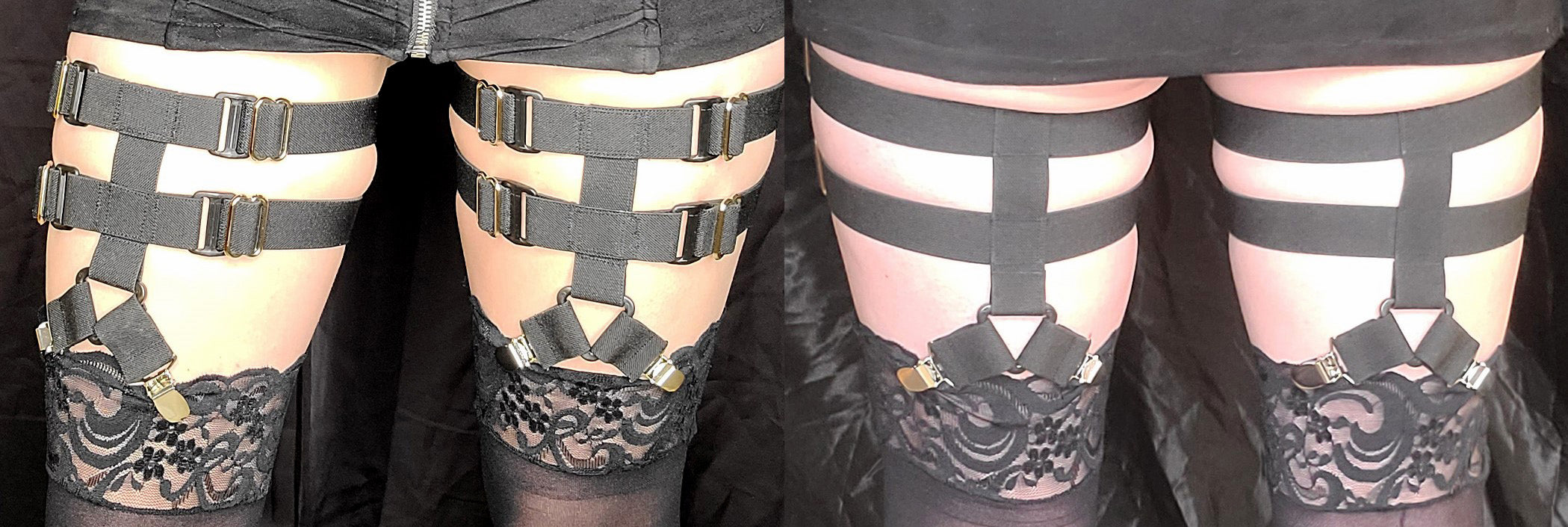 Y-Front Garters with Y-Back and 2 Leg Straps